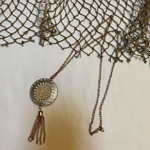 BOHO Womens Sunburst Tassel Necklace